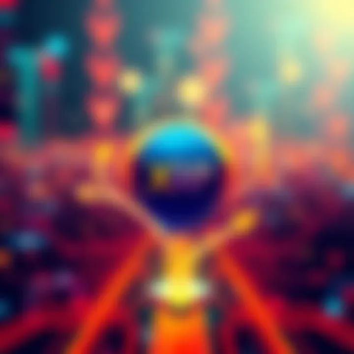 Illustration of XRP being used for global payments, showing a digital currency symbol with arrows representing transaction flow across different financial networks.