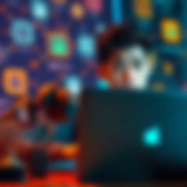Risks of Using Centralized Exchanges A person looking worried while using a laptop with data security icons in the background