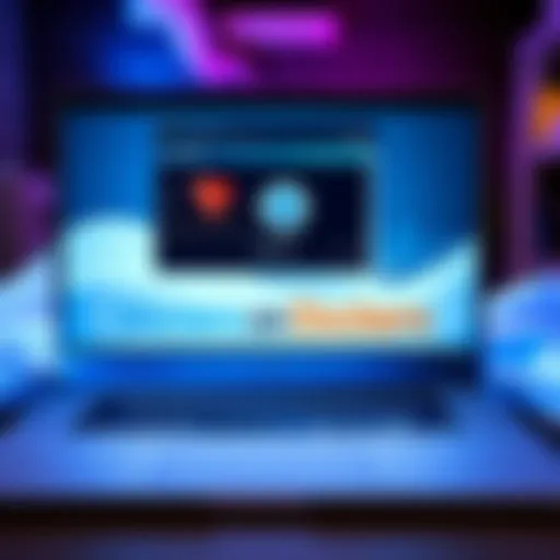 A laptop displaying the Monero application running in a Docker environment with graphs showing hashrate metrics.