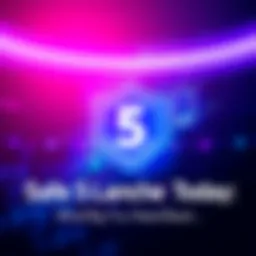 A promotional graphic announcing the launch of Safe 5, featuring a sleek design and vibrant colors.