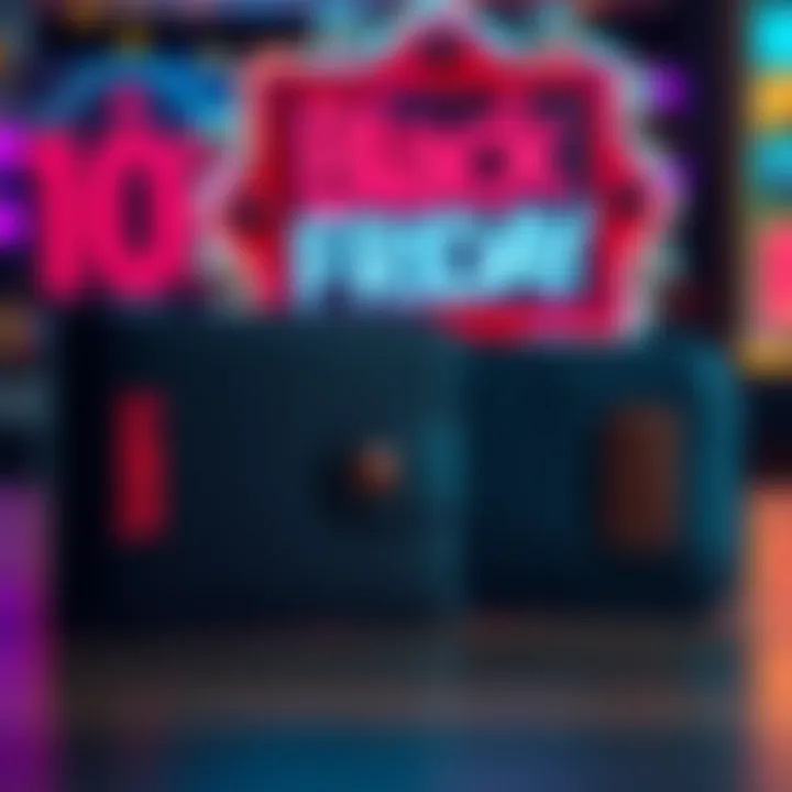 A close-up of the Safe 7 wallet next to the Safe 5 wallet, highlighting their designs and features, with a festive Black Friday sale sign in the background.