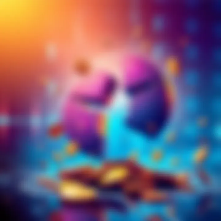 Saga Blockchain Theft An illustration showing a broken blockchain symbol and falling coins representing the loss of value after a $7 million theft, with a digital background of Ethereum symbols.