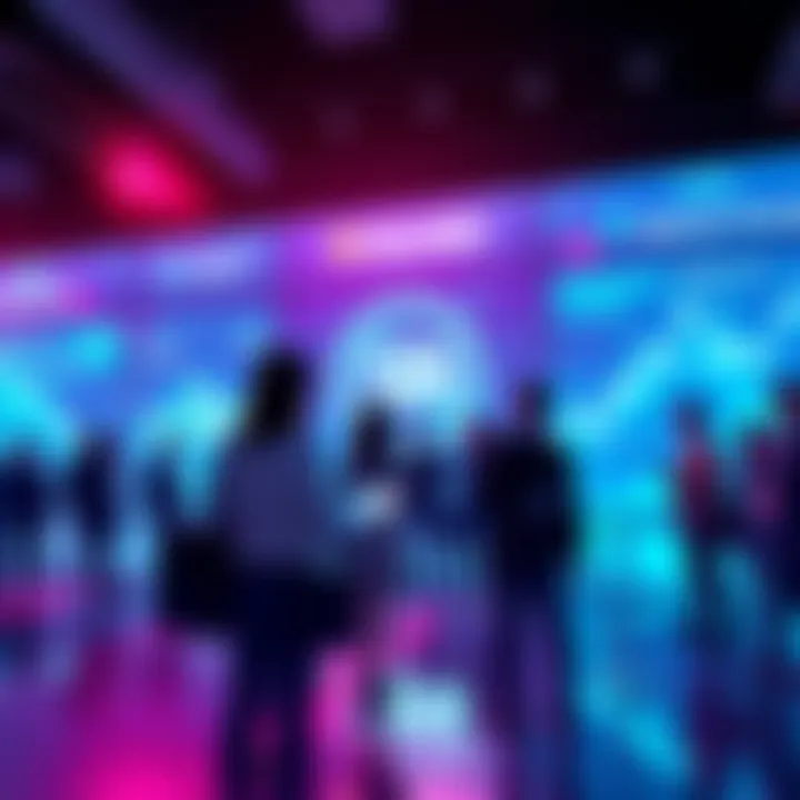 People discussing finance with digital currency graphics in the background, highlighting SBI and Solana collaboration.