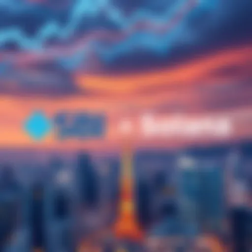 SBI Holdings and Solana logos with a backdrop of financial charts and Japan's skyline, representing their partnership in on-chain finance.