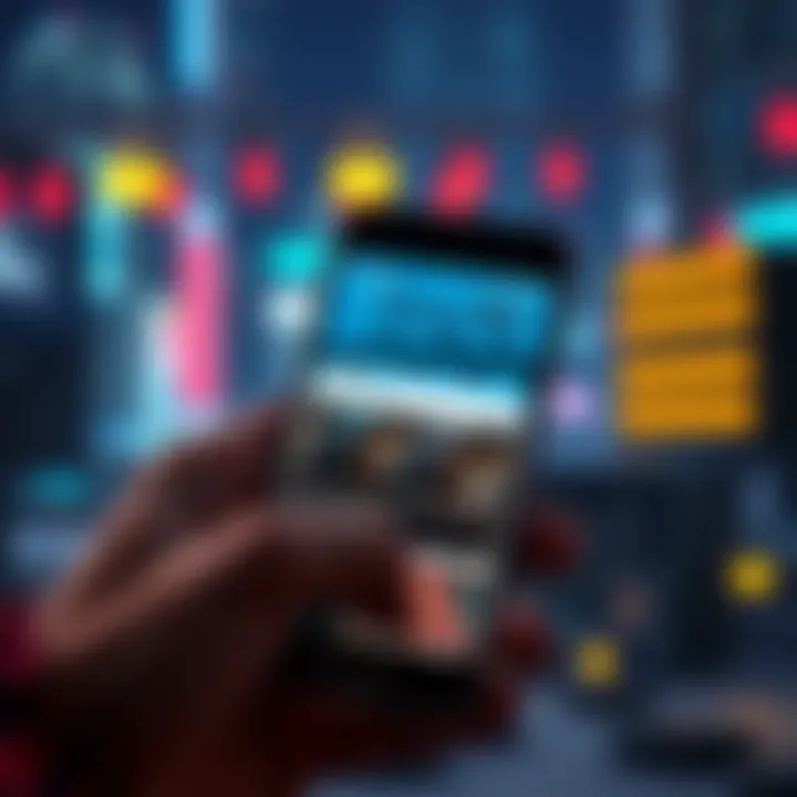 A smartphone showing a mining app with suspicious ads, highlighting concerns over ad oversight.