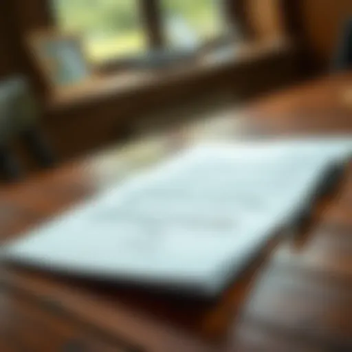 A close-up of a scam letter lying on a wooden table with a pen beside it