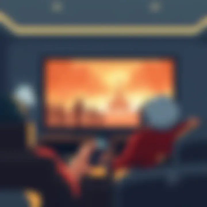 An illustration depicting a TV show scene with strong anti-Iran themes, featuring a frustrated viewer holding a remote, highlighting the backlash against the show.