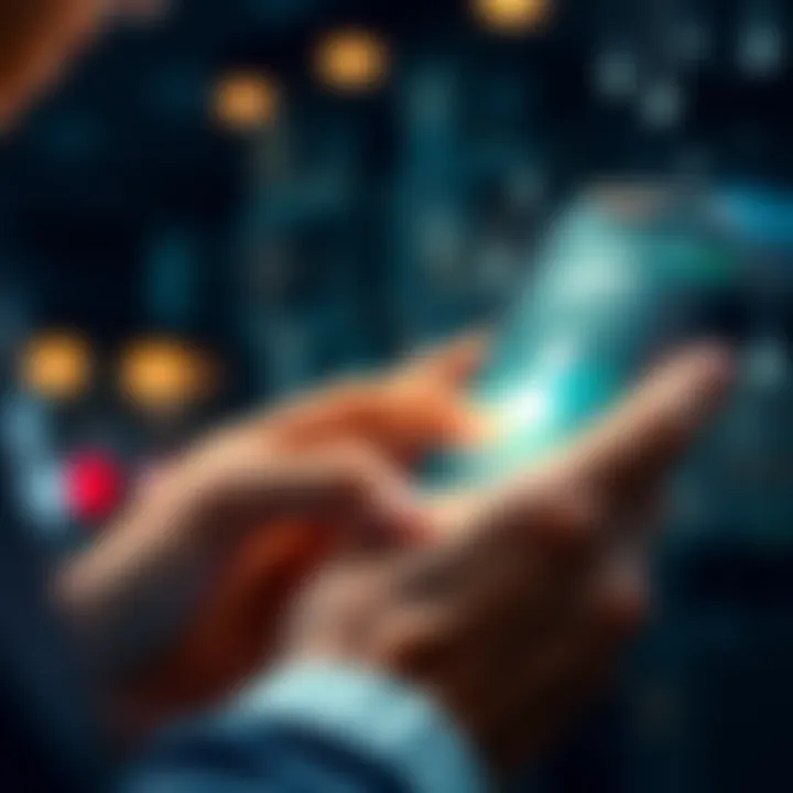 A person using a smartphone to access a digital credential system, showcasing privacy in identity verification.