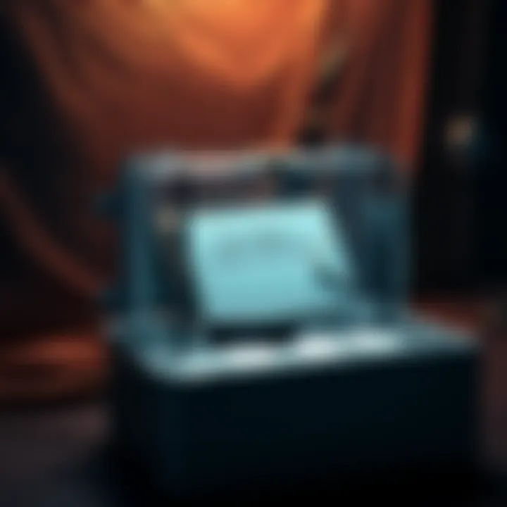 A secure container holding a hardware wallet and a written seed phrase, placed in a safe location to protect against theft and disasters.