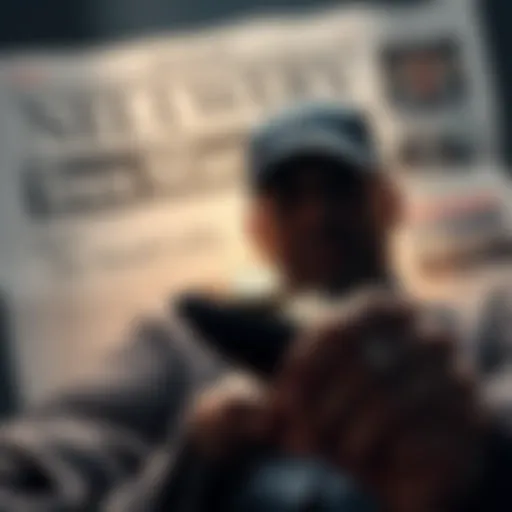 A person placing XRP coins into a cold wallet while ignoring a distracting news headline in the background.