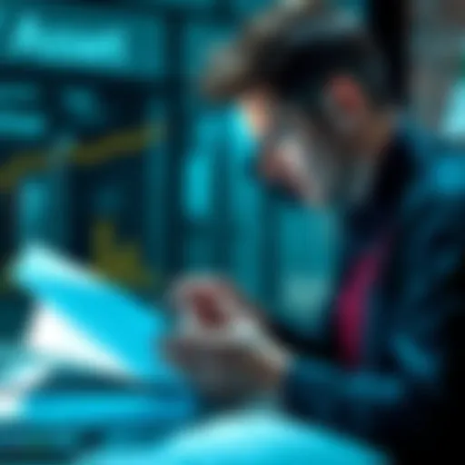 A person reviewing financial documents and digital assets on a secure platform for self-custody.