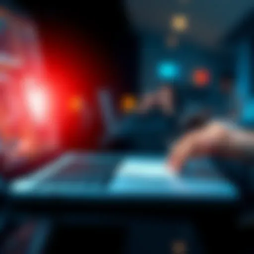 A person carefully reviewing and signing a digital transaction for cryptocurrency on a laptop, showcasing the importance of security in DeFi.