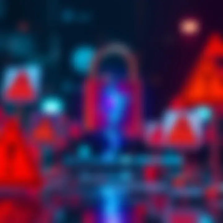 Security Flaws Revealed A graphic showing a broken lock symbolizing security flaws in a project, surrounded by warning signs and alerts.