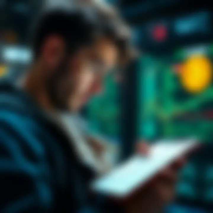 A person looking at a notepad with codes written on it, pondering how to recover lost Bitcoin from 2013.