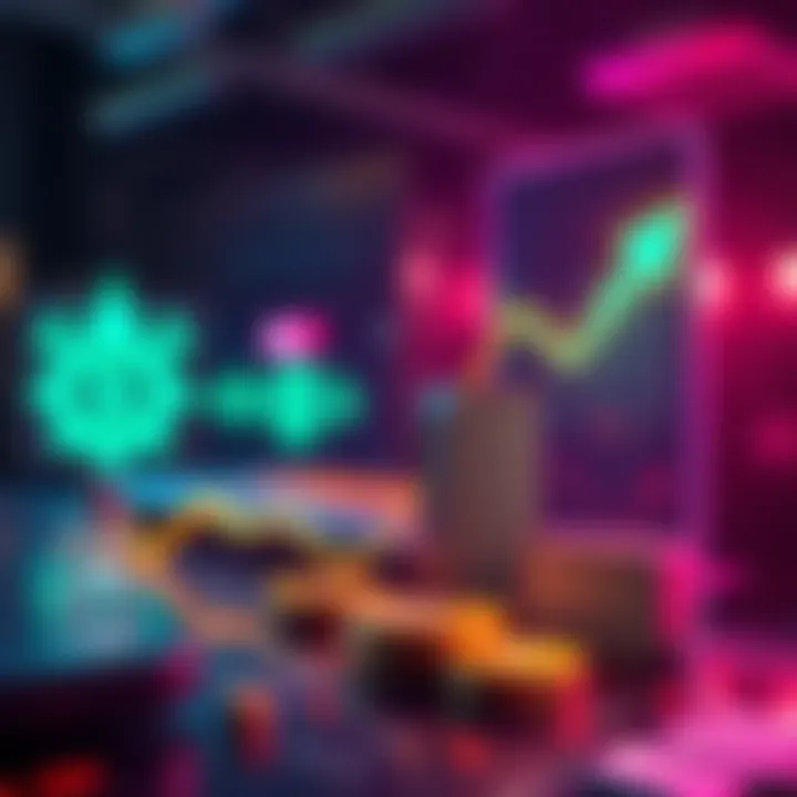 A visual representation of the Senate agriculture bill's positive impact on Chainlink, showing a graph trending upwards alongside symbolic elements of technology and legislation.