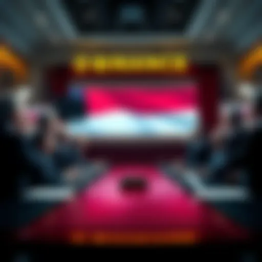 Eleven U.S. senators discussing cryptocurrency transfers to Iran at a press conference