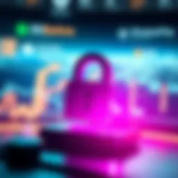 Graphic showing user names and referral links with a lock symbol for privacy concerns