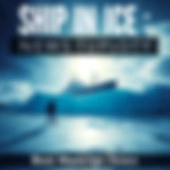 A ship trapped in frozen tundra, illustrating struggle and isolation.