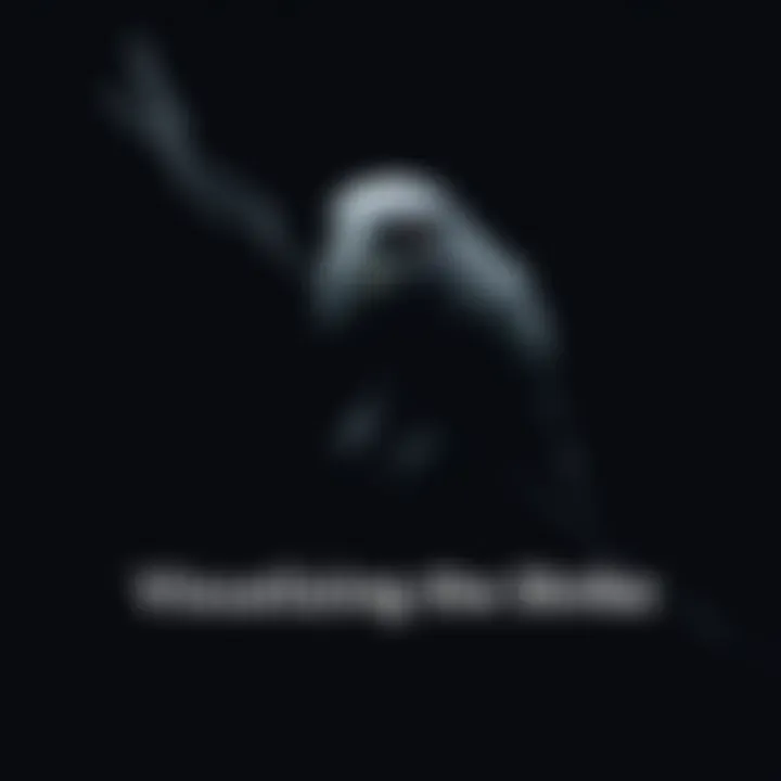 A 3D visualization of the Shrike, showcasing its sharp features and shadowy presence against a dark background, highlighting its intimidating nature.