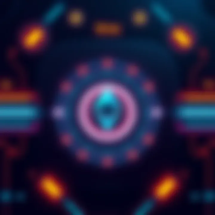 Visual representation of a user-friendly Ether staking interface designed for institutions, featuring a one-click button for easy access.