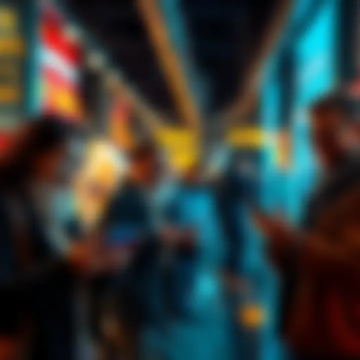 People enjoying stress-free cryptocurrency transactions, smiling while using their devices.