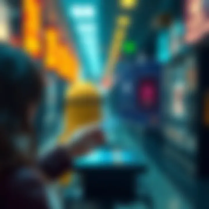 A visual representation of a single-use virtual card with a digital interface, showcasing security features and a transaction with a merchant in a decentralized finance setting.