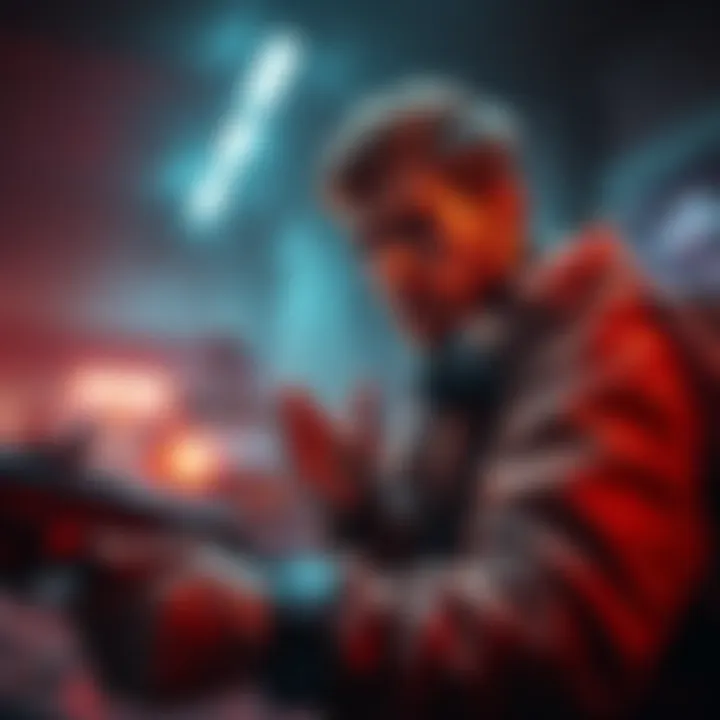 Siphon Problems After Hunting A player frustrated with siphon issues after defeating hunters, showing an in-game scene with a tension-filled atmosphere and visual cues of disruption.
