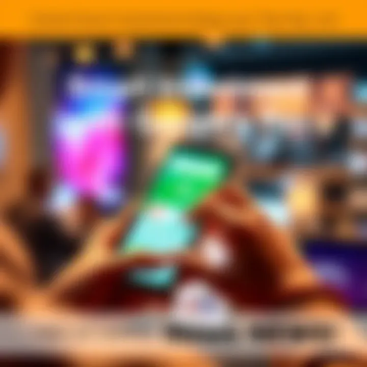 Person using Google Pay on a smartphone to make a purchase and earn points for investment