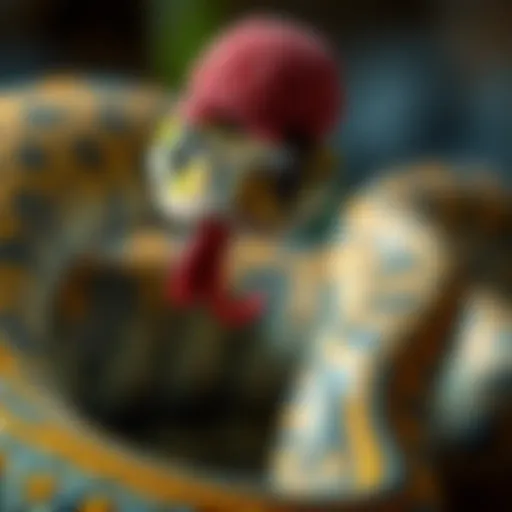 A snake showing a strange growth on its head, drawing people's attention online.