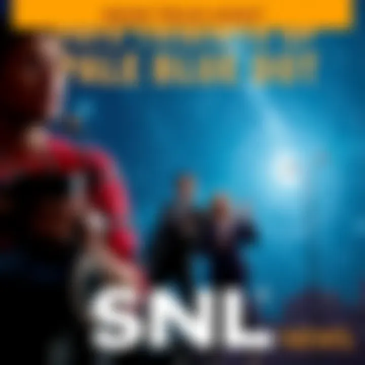 A scene from SNL featuring performers with a starry backdrop, evoking the Pale Blue Dot theme with cosmic music playing.