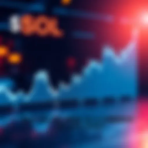 A line graph showing the fluctuating price of $SOL, indicating a potential rebound.