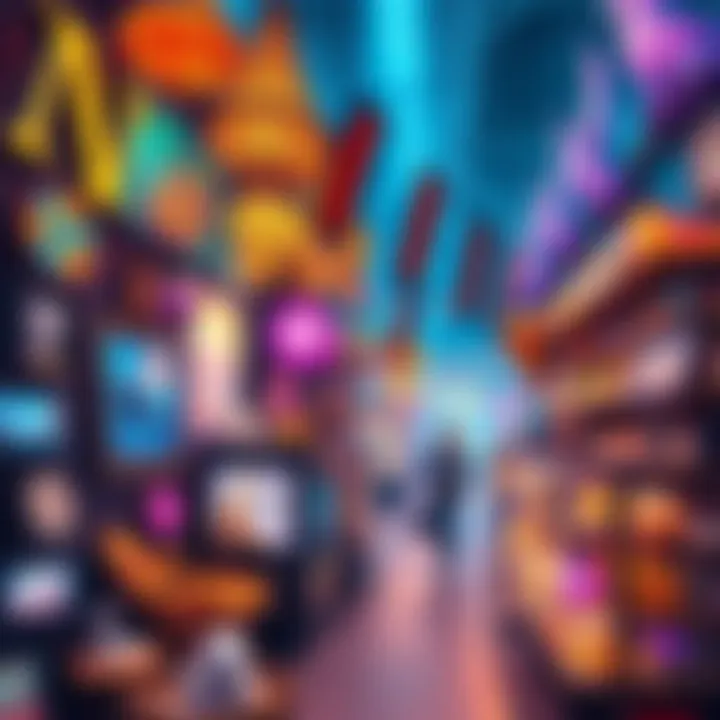 A vibrant display of NFTs in the Solana marketplace showcasing various digital art pieces and collectibles, highlighting the new trading features.
