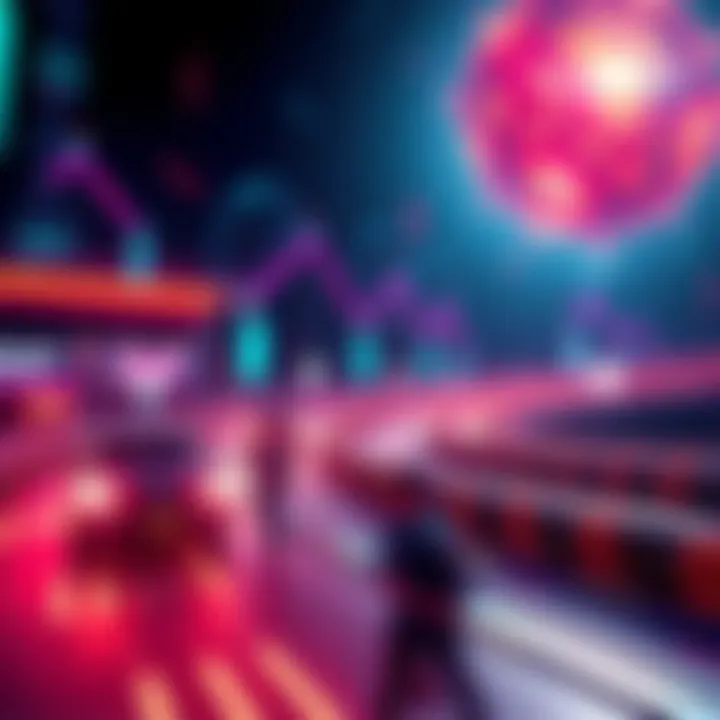 A visual representation of the Solana blockchain showcasing fast transactions and an active community.