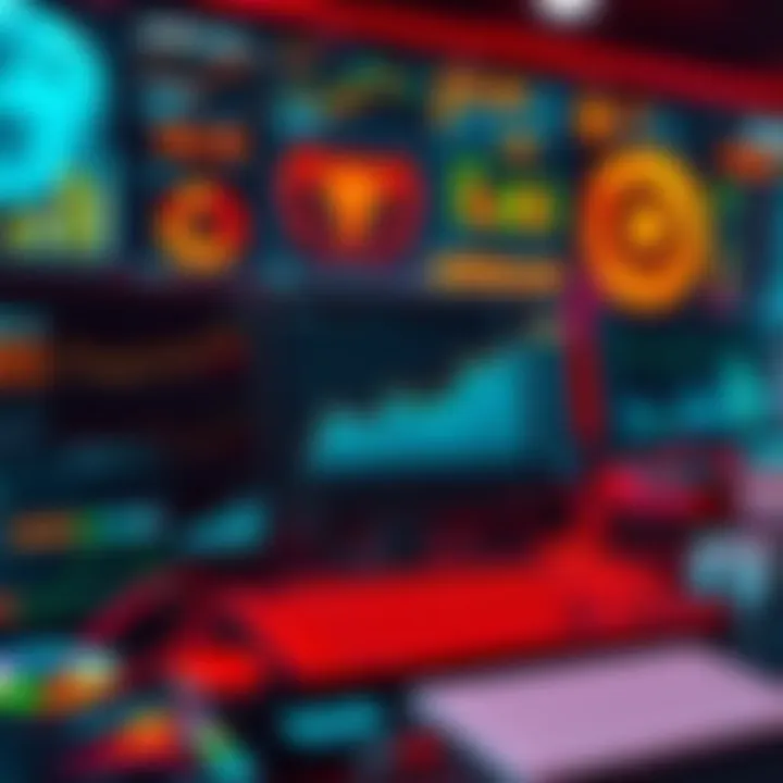 A visual representation of various tools and data sources for the Solana prediction market ecosystem, showing graphs and charts in a digital layout.