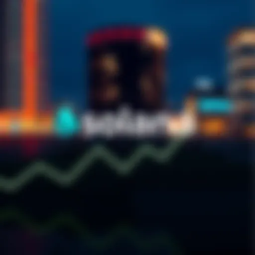 A graphic showing the Solana logo alongside a downward trend line indicating price decrease, suggesting market undervaluation.