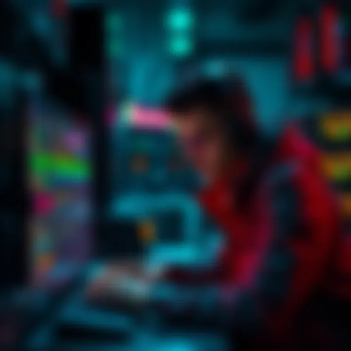 A tech-savvy person configuring a computer server for a Solana validator setup