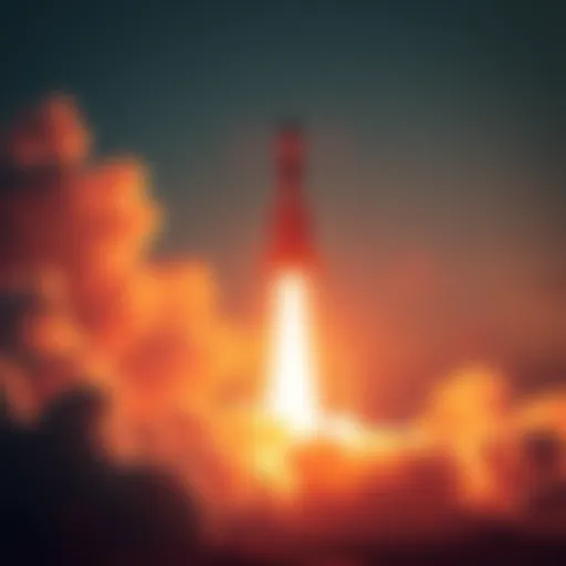 A rocket launching into the sky with a vibrant space scene, symbolizing the upcoming release of XD after the SpaceX IPO on June 12.