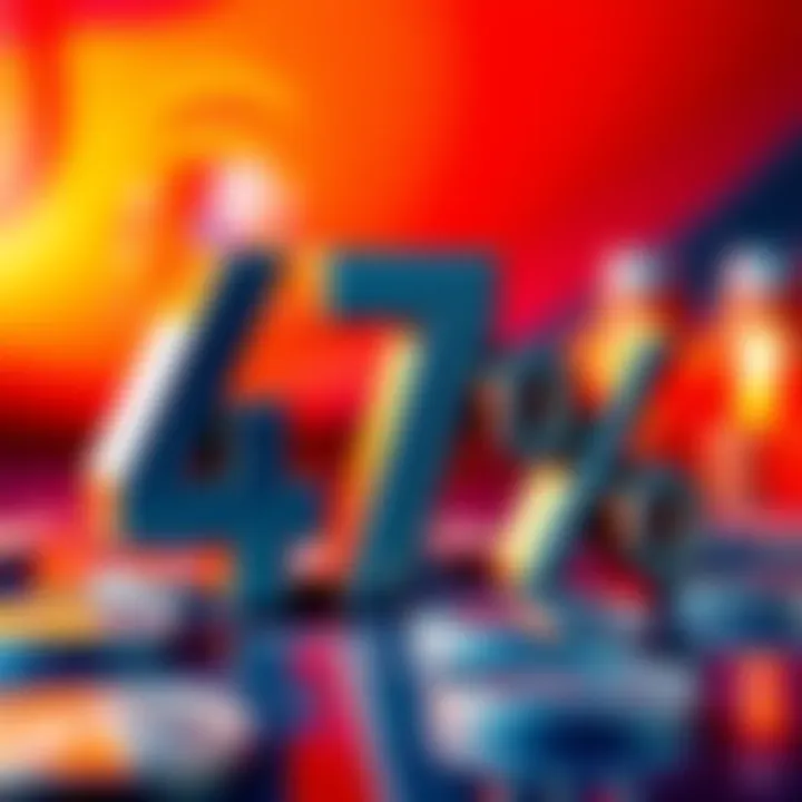 A graphic showing a large tax percentage sign next to digital coins, representing Spain's proposed crypto tax hike