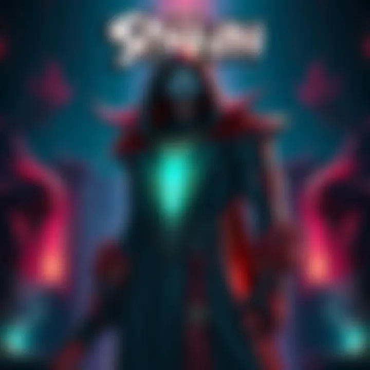 An illustration of Spawn, a dark superhero character, standing in a gothic environment with Diablo-themed elements around him.
