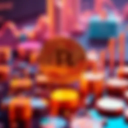 A visual representation of stablecoins supporting DeFi activities like lending and liquidity pools, showing financial growth and innovation.