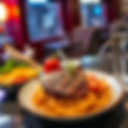 A delicious plate featuring steak and spaghetti with a side of vegetables, showcasing an affordable dining experience in China