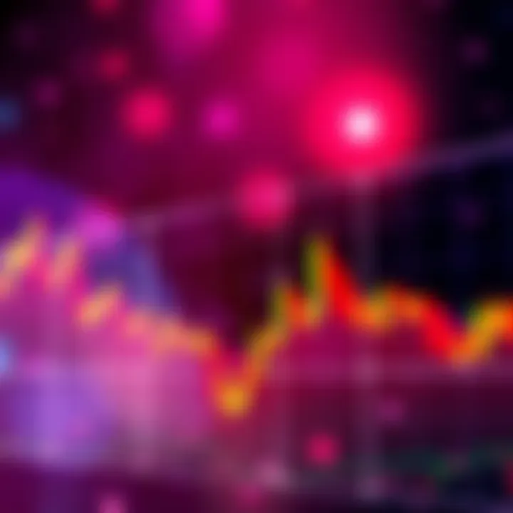 Graph showing Stellar's price movements with a recent uptick and overall downtrend indicators