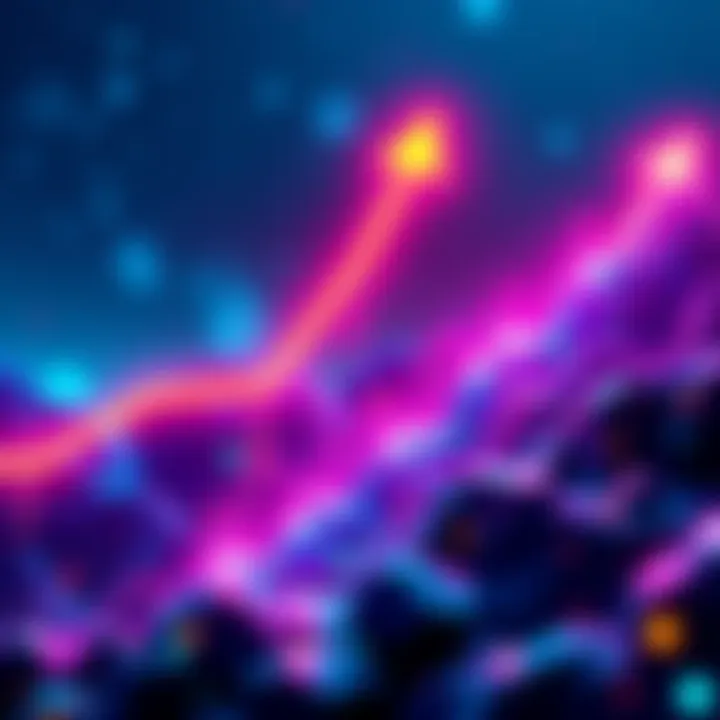 Stellar Trading Volume Surge A graphic showing a sharp increase in Stellar's trading volume after the Zipper launch, with vibrant upward arrows and a crypto theme