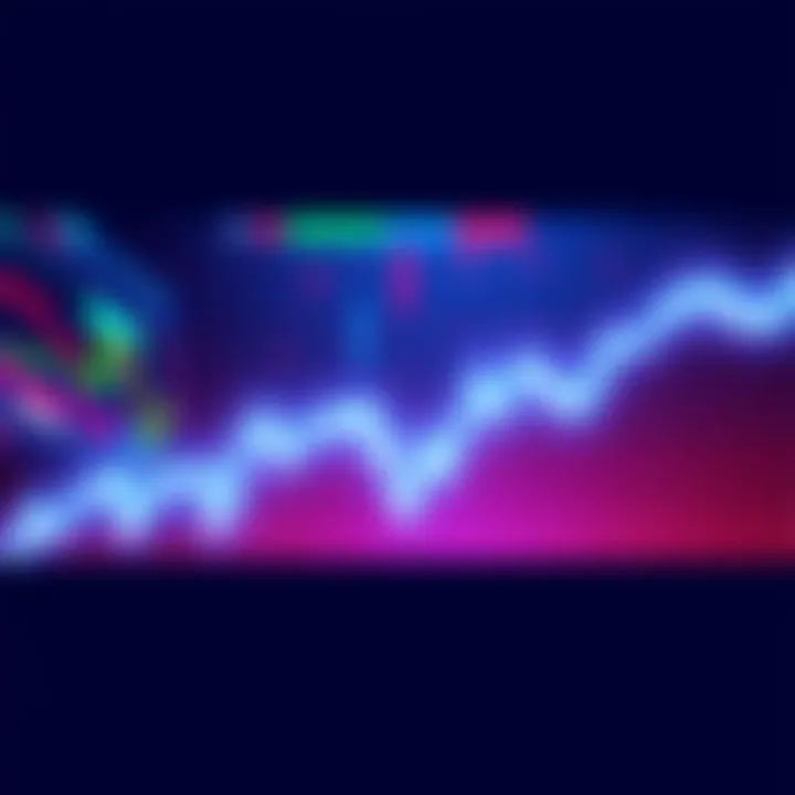 Stock Market Trend A graph showing a fluctuating stock market with an upward trend followed by a downward dip, symbolizing market uncertainty.