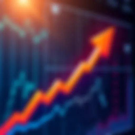 A graph showing stock market trends with an upward arrow indicating potential recovery from a bear market