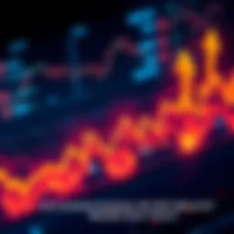 A graph showing fluctuating stock market trends with upward arrows, symbolizing potential trading profits.