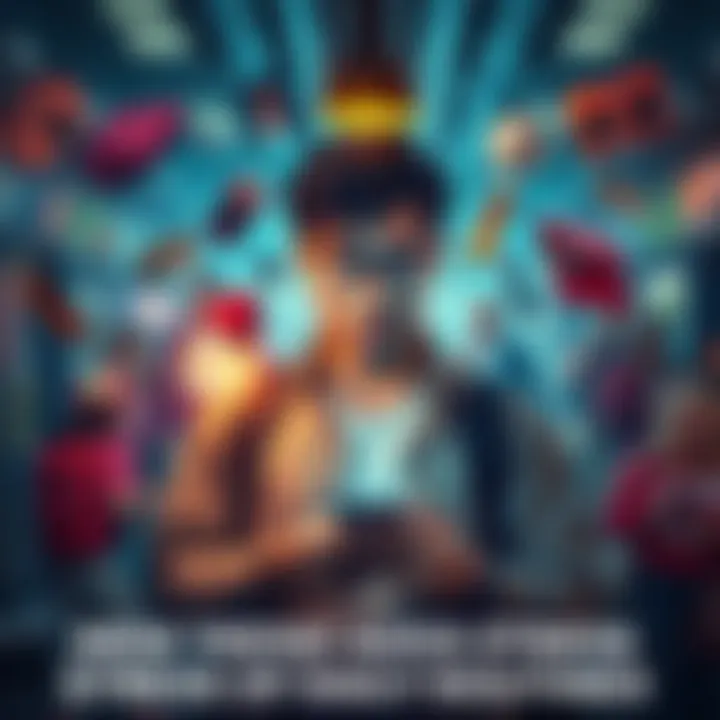 A busy person juggling multiple tasks with a concerned expression while looking at a phone