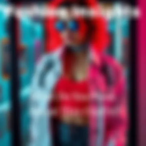 A person wearing a trendy outfit, inviting opinions from the community, with a focus on fashion conversation.