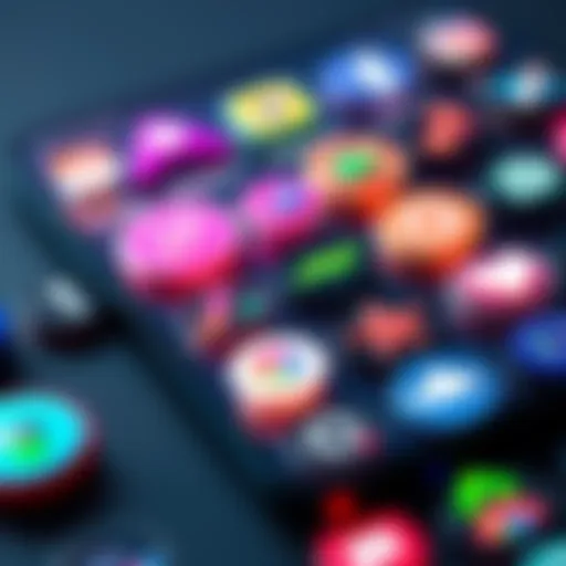 New themed badges displayed on a mobile app screen, showcasing vibrant colors and modern designs.