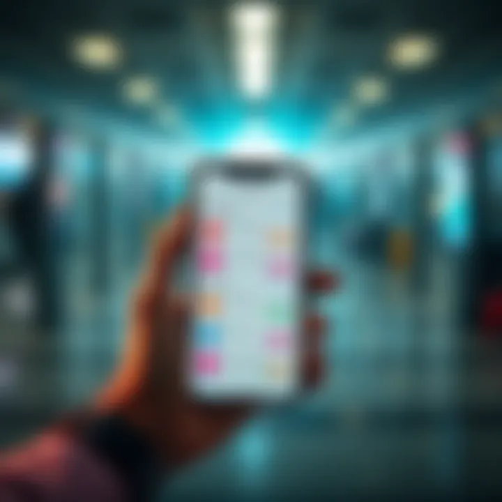 A person holding a smartphone showing subscription options for an app, contemplating their decision